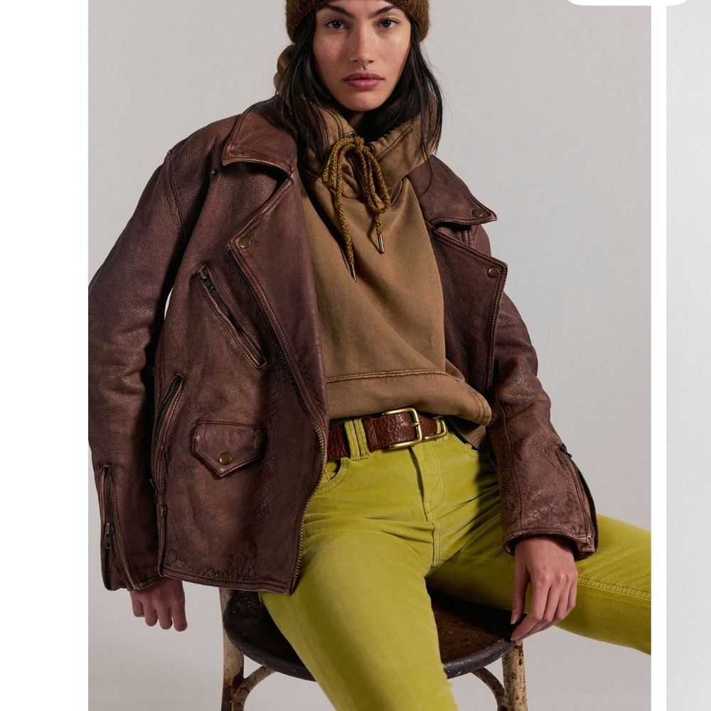Free People Jealous Moto Leather Jacket